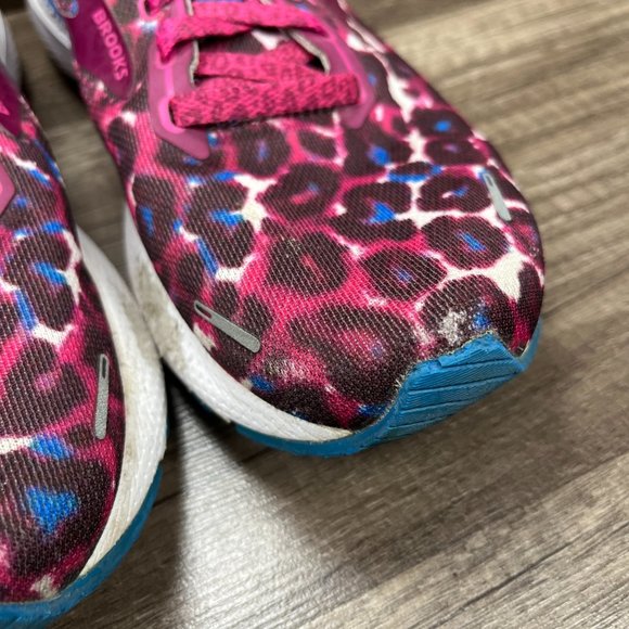 Brooks Adrenaline GTS 22 Pink Leopard Womens US Size 10 EUR 42 Running Shoes - Picture 10 of 15